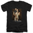 TUDORS/SPILT WINE - S/S ADULT V-NECK 30/1 - BLACK