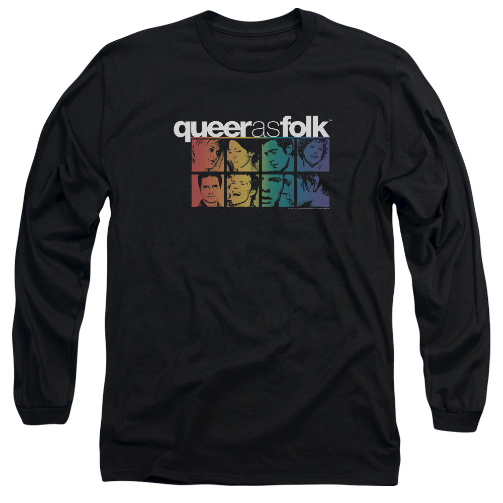 QUEER AS FOLK/CAST - L/S ADULT 18/1 - BLACK