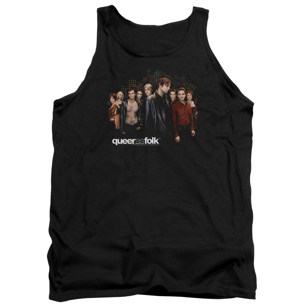 QUEER AS FOLK/TITLE - ADULT TANK - BLACK