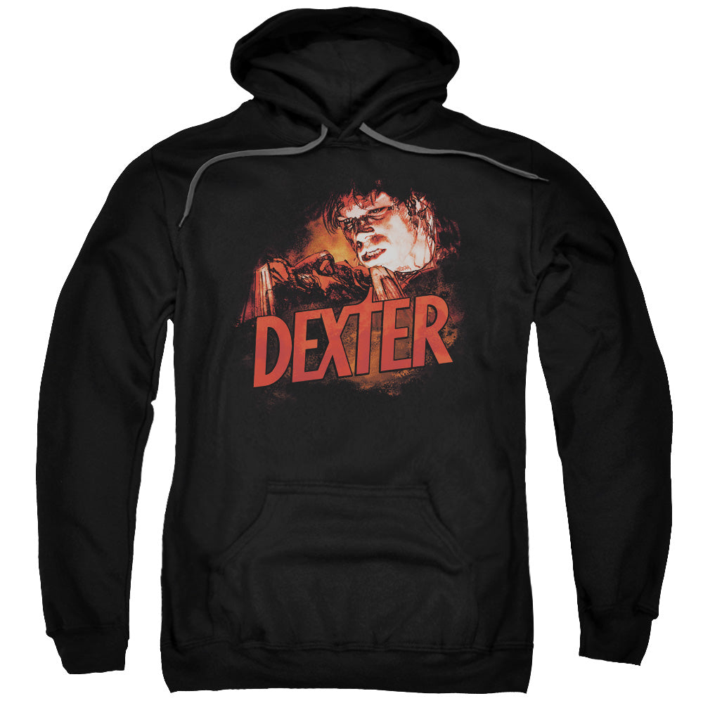 DEXTER/DRAWING - ADULT PULLOVER HOODIE - BLACK