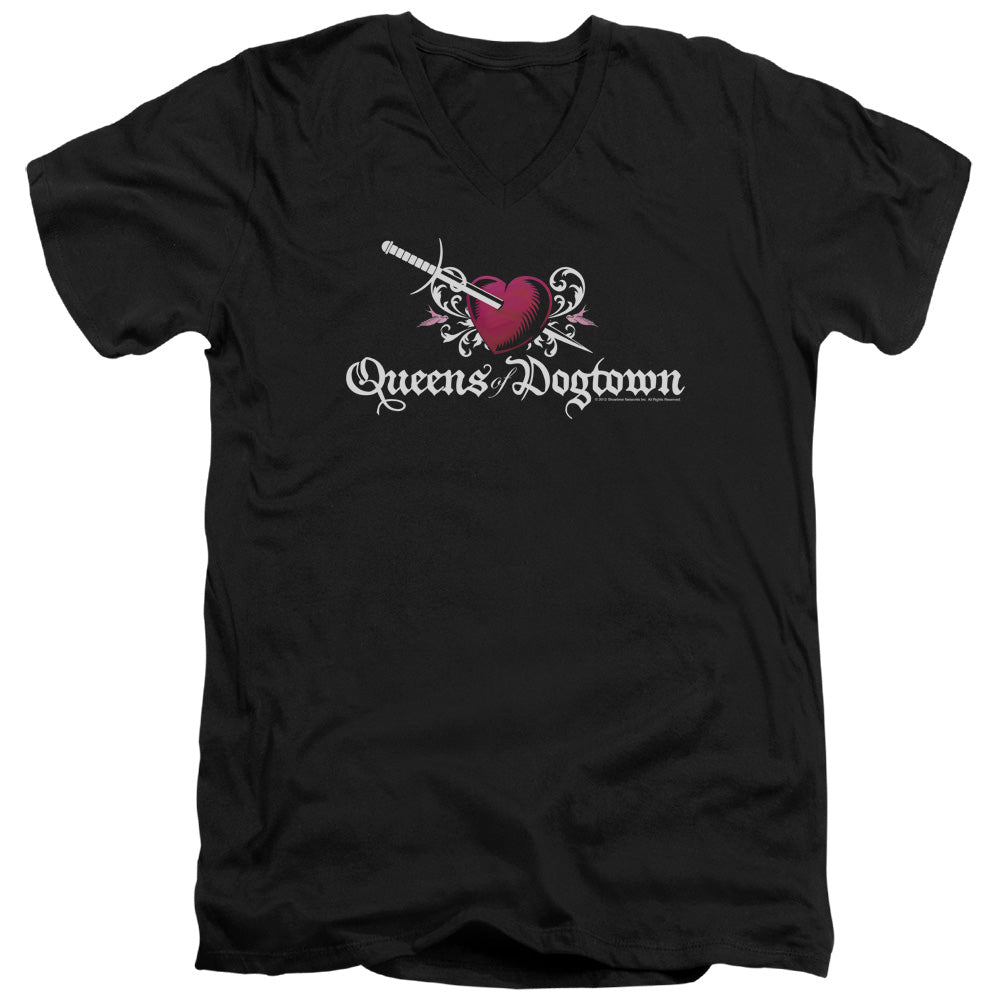 CALIFORNICATION/QUEENS OF DOGTOWN - S/S ADULT V-NECK 30/1 - BLACK