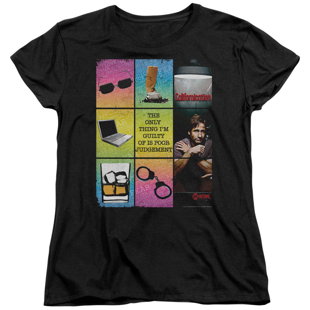 CALIFORNICATION/POOR JUDGEMENT - S/S WOMENS TEE - BLACK