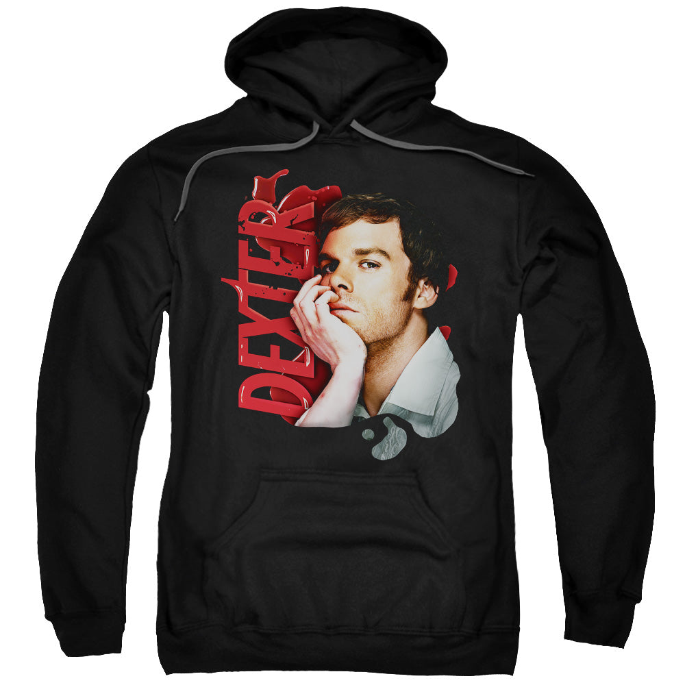DEXTER/LAYERED - ADULT PULLOVER HOODIE - BLACK