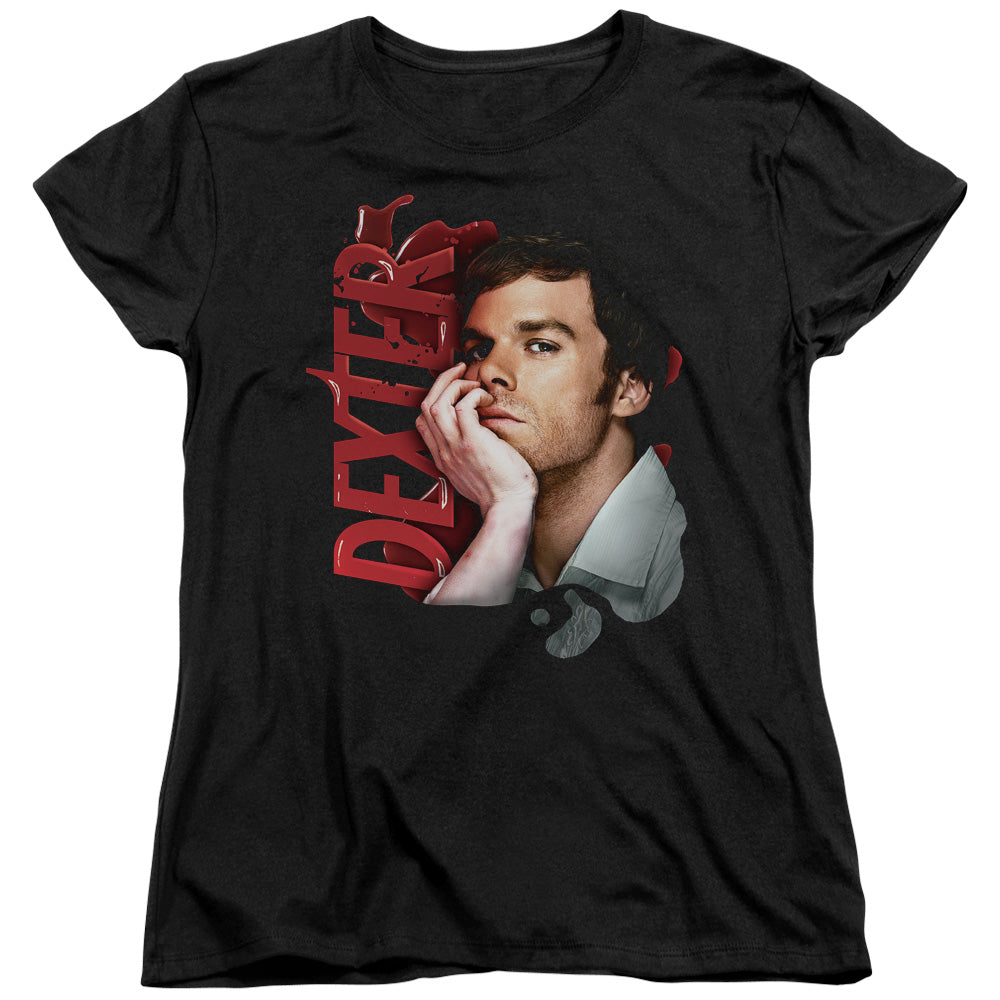 DEXTER/LAYERED - S/S WOMENS TEE - BLACK