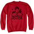 DEXTER/SPLATTER DEX - ADULT CREWNECK SWEATSHIRT - RED