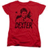 DEXTER/SPLATTER DEX - S/S WOMENS TEE - RED