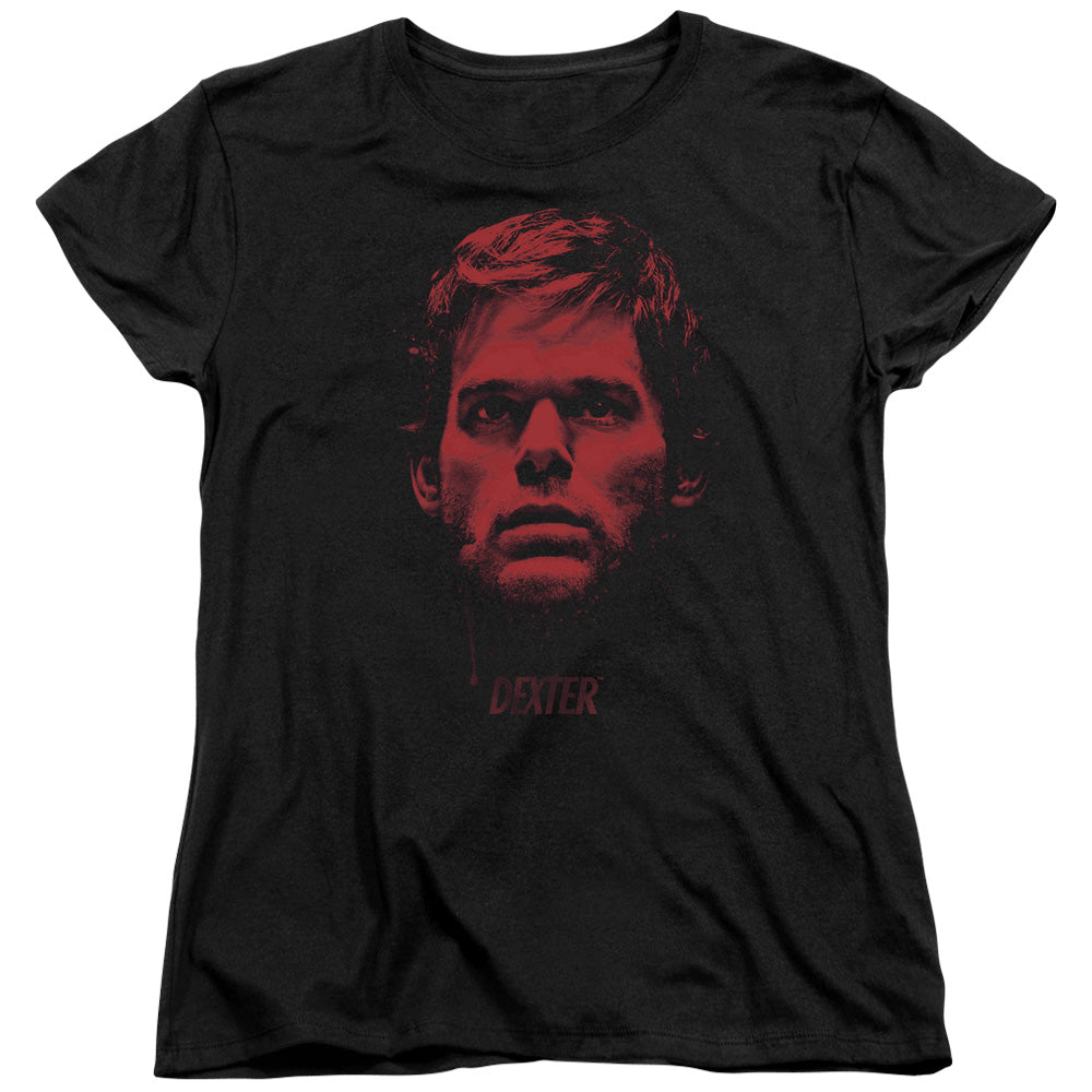DEXTER/BLOODY FACE - S/S WOMENS TEE - BLACK