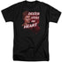 DEXTER/BLOODY HEART - S/S ADULT TALL 18/1 - BLACK