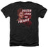 DEXTER/BLOODY HEART - ADULT HEATHER - BLACK
