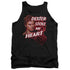 DEXTER/BLOODY HEART - ADULT TANK - BLACK