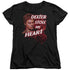 DEXTER/BLOODY HEART - S/S WOMENS TEE - BLACK