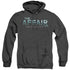 AFFAIR/OCEAN LOGO - ADULT HEATHER HOODIE - BLACK