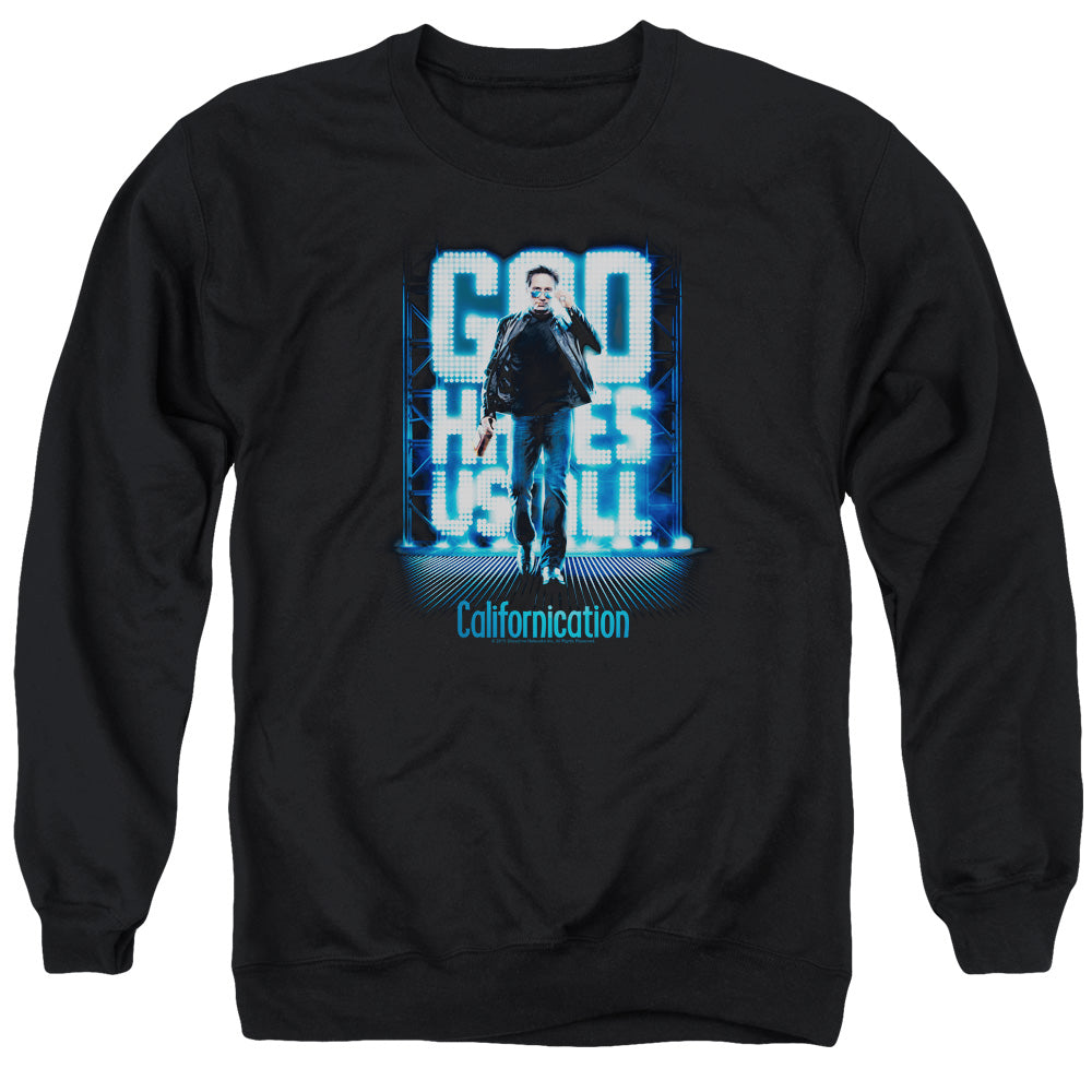 CALIFORNICATION/HIT THE LIGHTS - ADULT CREWNECK SWEATSHIRT - BLACK