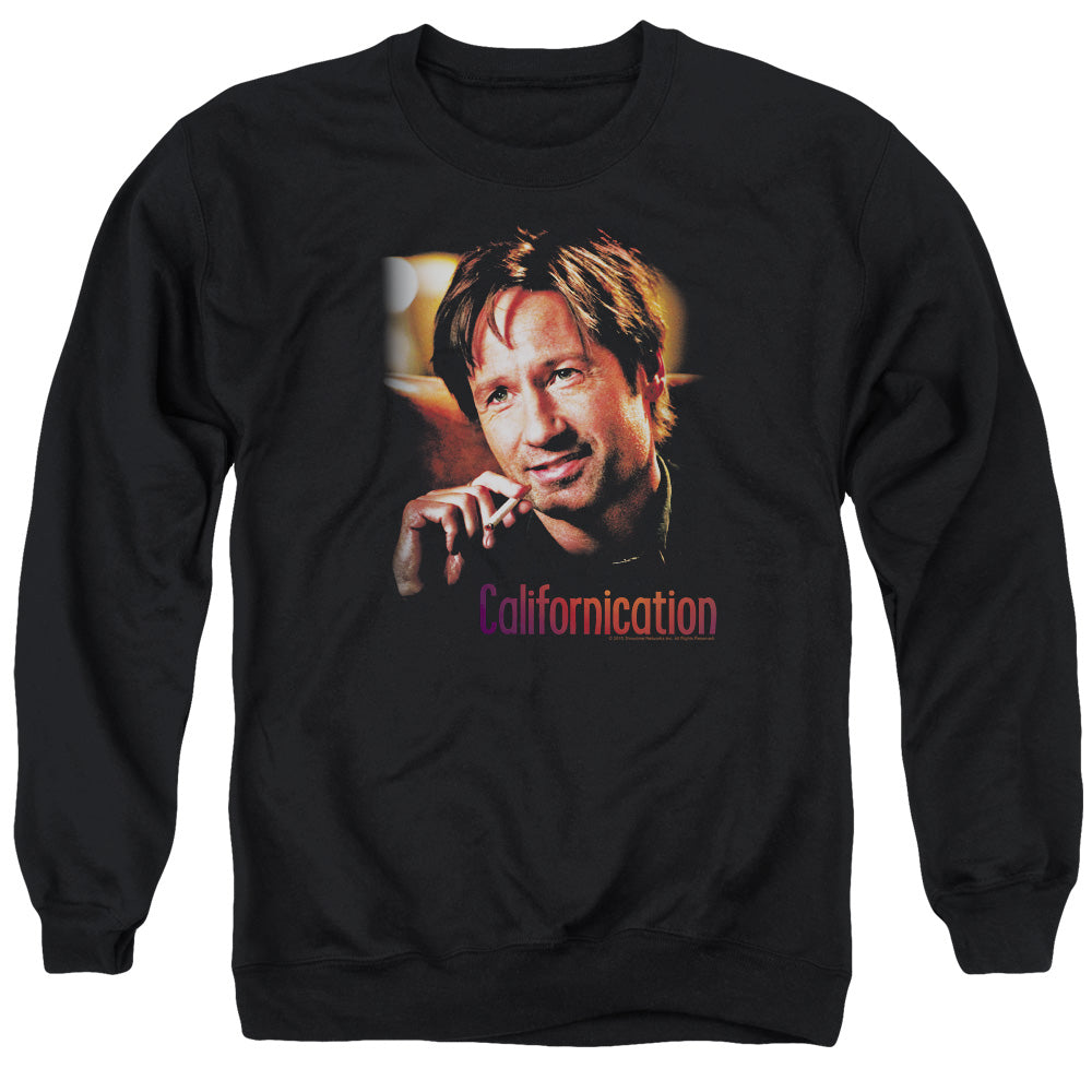 CALIFORNICATION/SMOKER - ADULT CREWNECK SWEATSHIRT - BLACK