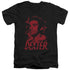 DEXTER/BORN IN BLOOD - S/S ADULT V-NECK 30/1 - BLACK