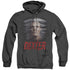 DEXTER/PLASTIC WRAP - ADULT HEATHER HOODIE - BLACK