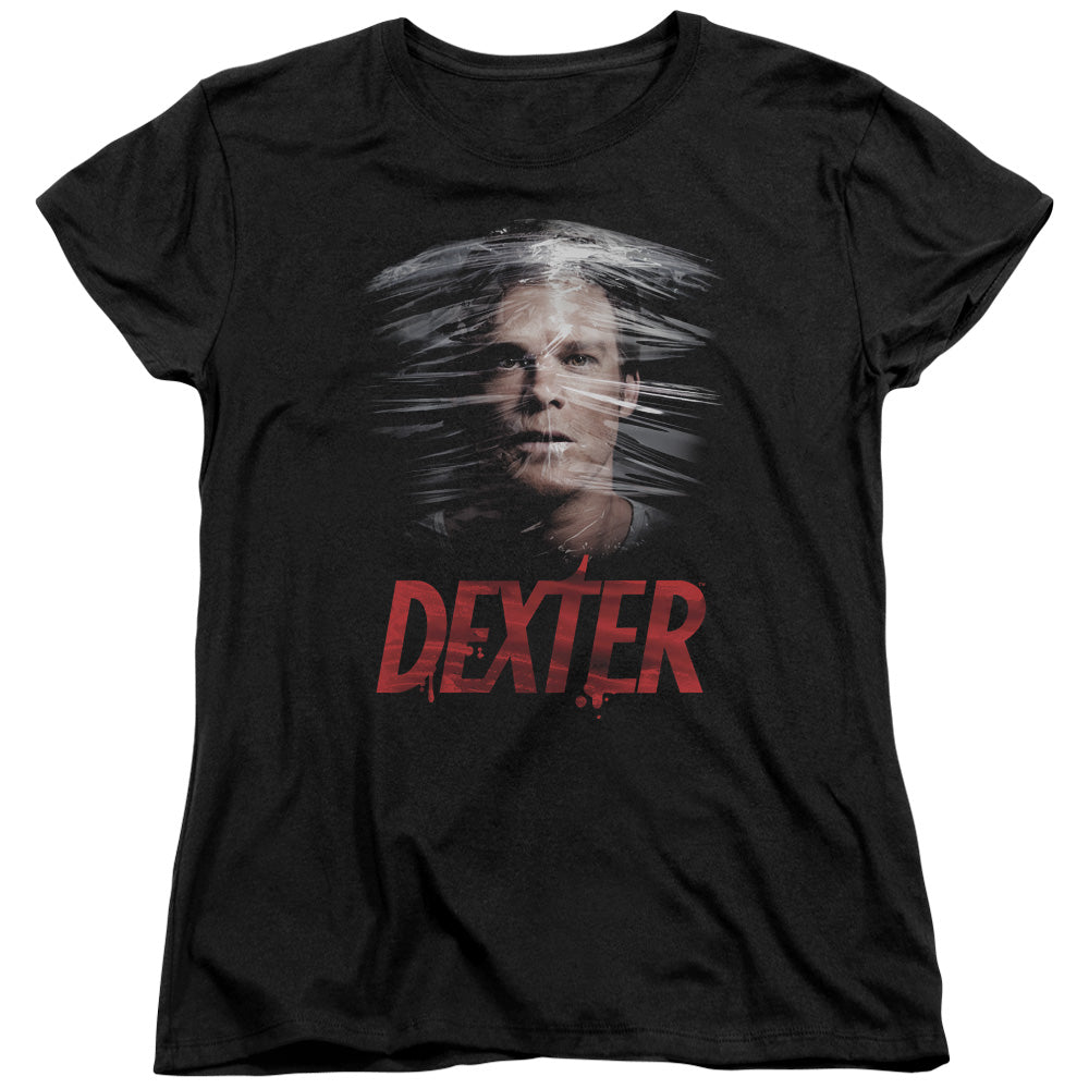 DEXTER/PLASTIC WRAP - S/S WOMENS TEE - BLACK