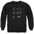 TWIN PEAKS/COFFEE LOG FISH - ADULT CREWNECK SWEATSHIRT - BLACK