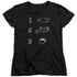 TWIN PEAKS/COFFEE LOG FISH - S/S WOMENS TEE - BLACK
