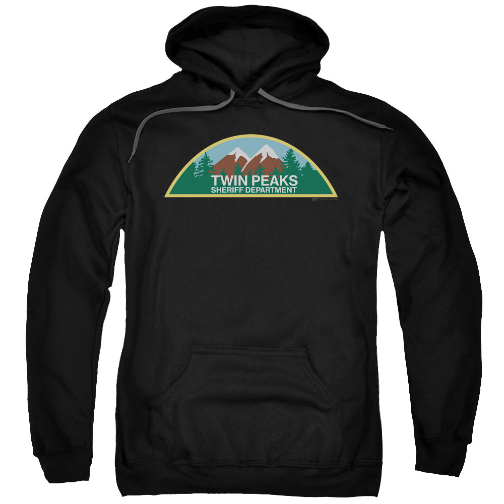 TWIN PEAKS/SHERIFF DEPARTMENT - ADULT PULLOVER HOODIE - BLACK