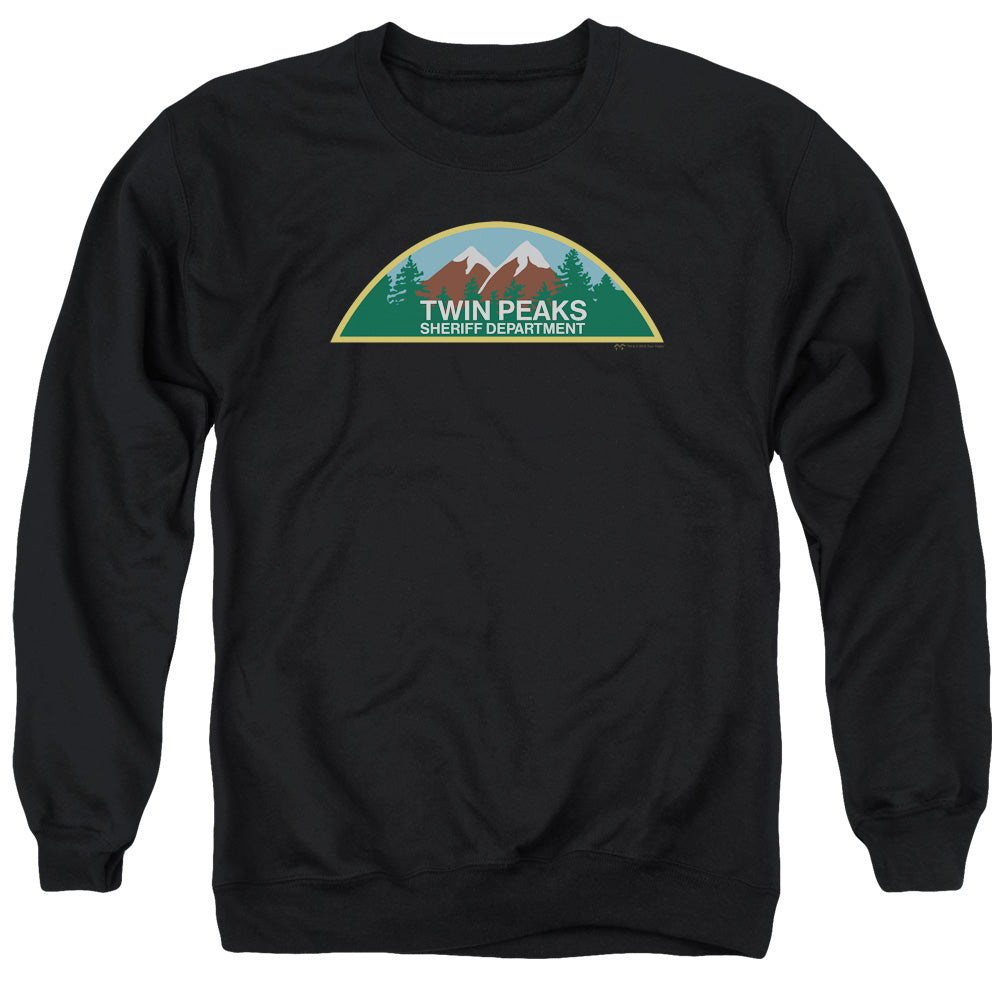 TWIN PEAKS/SHERIFF DEPARTMENT - ADULT CREWNECK SWEATSHIRT - BLACK