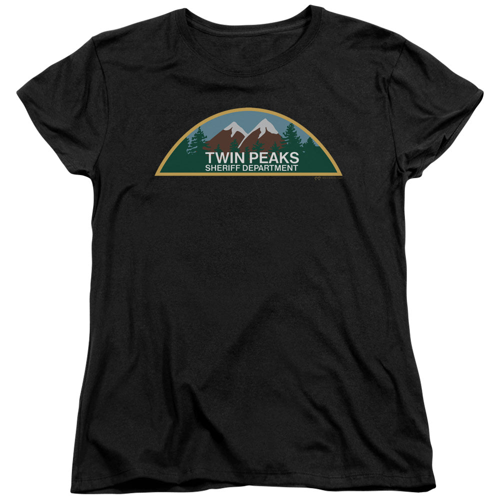 TWIN PEAKS/SHERIFF DEPARTMENT - S/S WOMENS TEE - BLACK