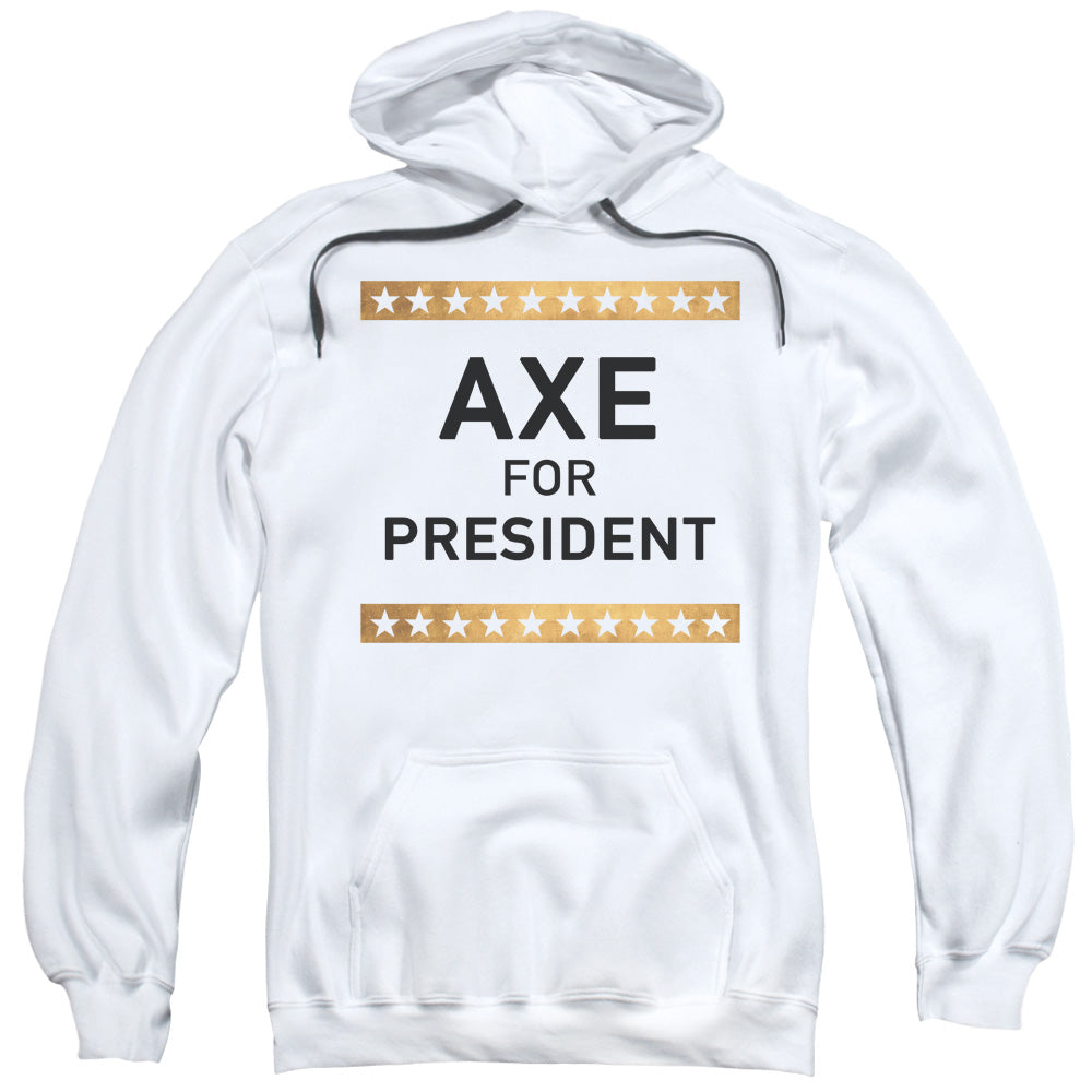 BILLIONS/AXE FOR PRESIDENT - ADULT PULLOVER HOODIE - WHITE