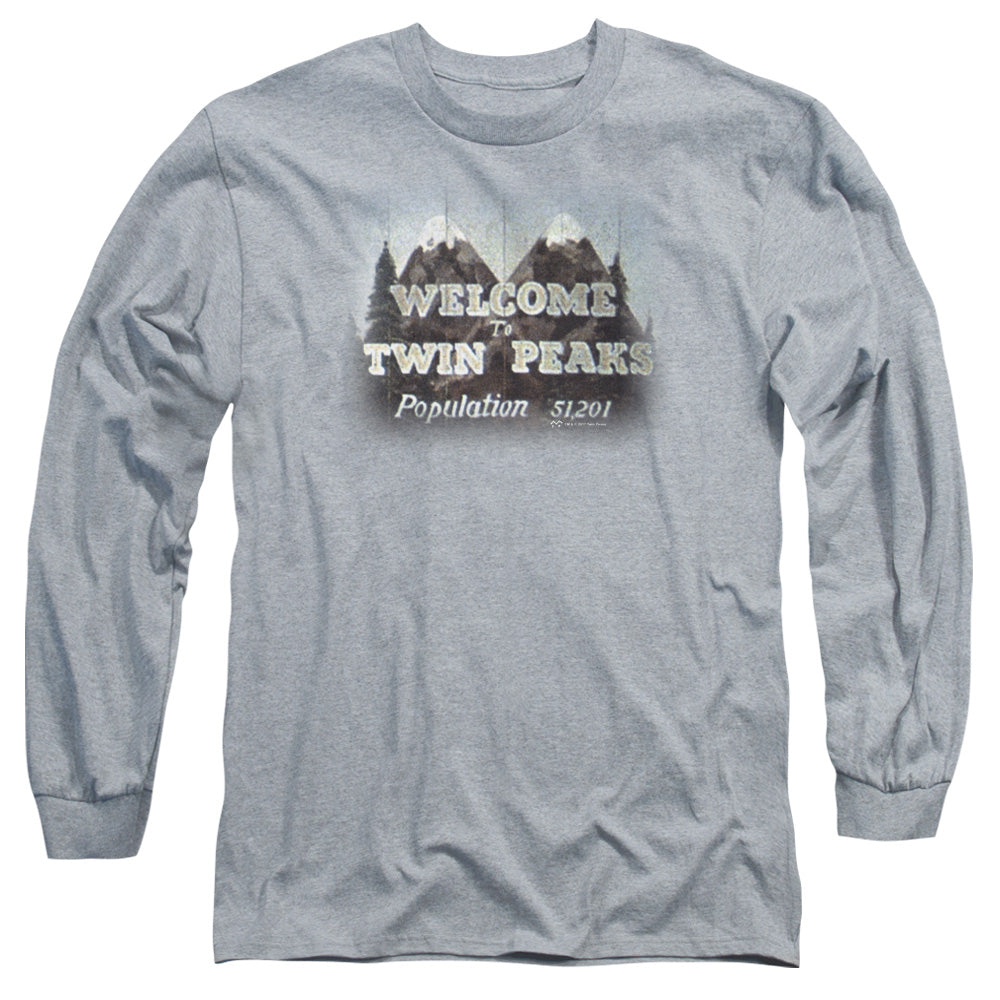 TWIN PEAKS/WELCOME TO -  L/S ADULT 18/1  - ATHLETIC HEATHER