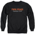 TWIN PEAKS/POPULATION - ADULT CREWNECK SWEATSHIRT - BLACK