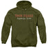 TWIN PEAKS/POPULATION - ADULT PULLOVER HOODIE - MILITARY GREEN