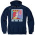 TWIN PEAKS/ONE EYED JACKS - ADULT PULLOVER HOODIE - NAVY