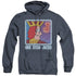 TWIN PEAKS/ONE EYED JACKS - ADULT HEATHER HOODIE - NAVY