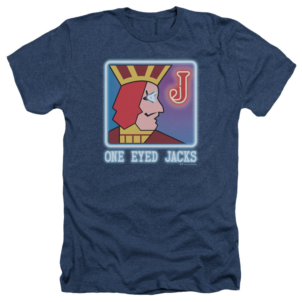 TWIN PEAKS/ONE EYED JACKS - ADULT HEATHER - NAVY