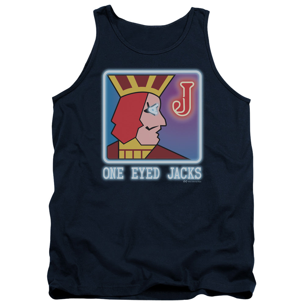TWIN PEAKS/ONE EYED JACKS - ADULT TANK - NAVY