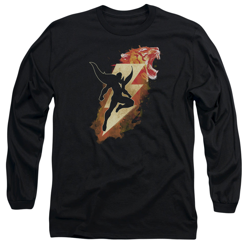 SHAZAM MOVIE/TIGER BOLT - L/S ADULT 18/1 - BLACK