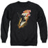 SHAZAM MOVIE/TIGER BOLT - ADULT CREWNECK SWEATSHIRT - BLACK