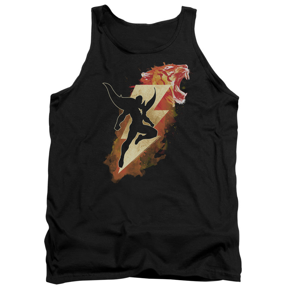 SHAZAM MOVIE/TIGER BOLT - ADULT TANK - BLACK