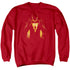 SHAZAM MOVIE/WHATS INSIDE - ADULT CREWNECK SWEATSHIRT - RED