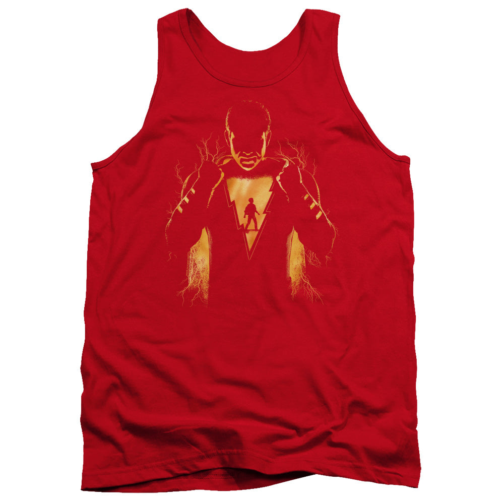 SHAZAM MOVIE/WHATS INSIDE - ADULT TANK - RED