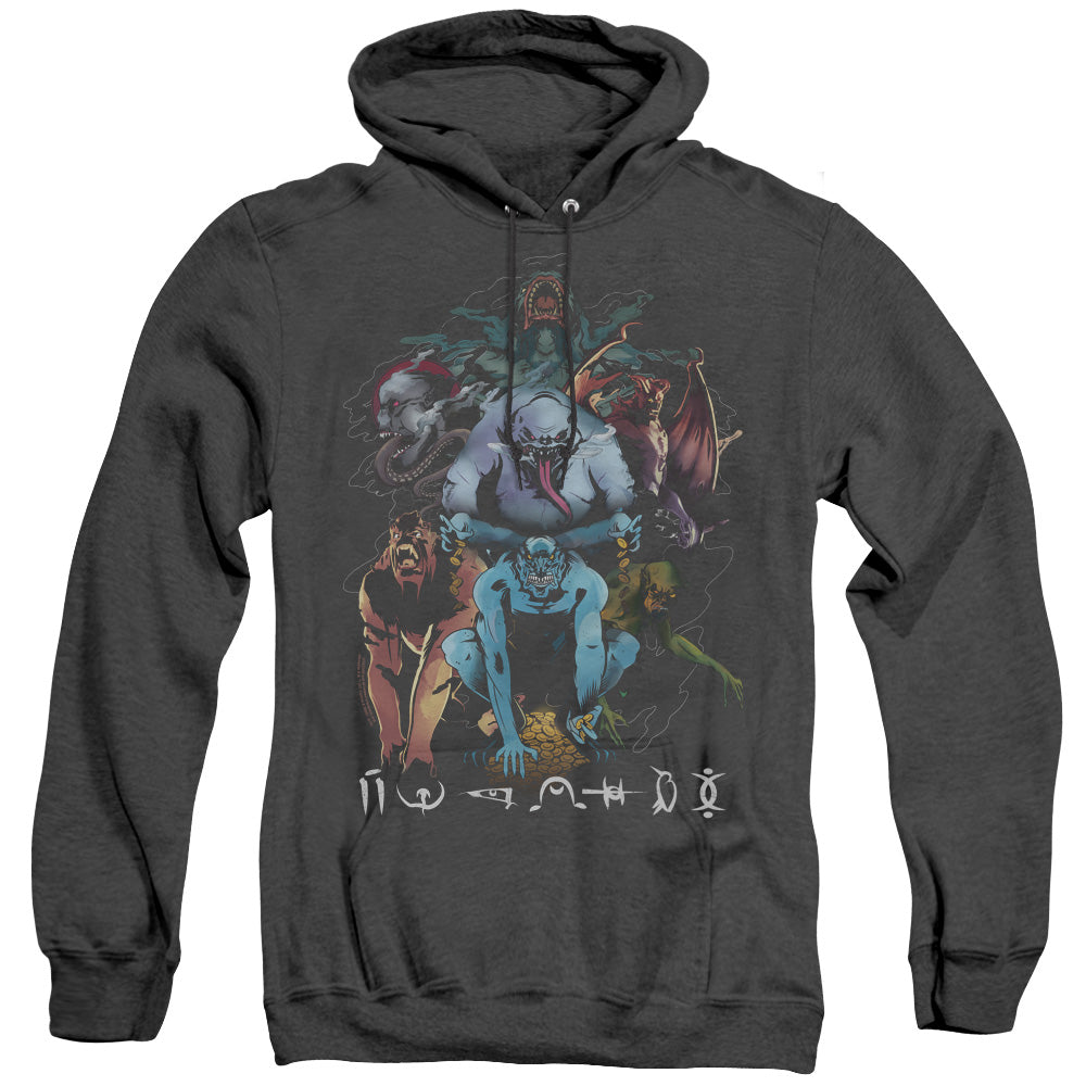SHAZAM MOVIE/SINS - ADULT HEATHER HOODIE - BLACK