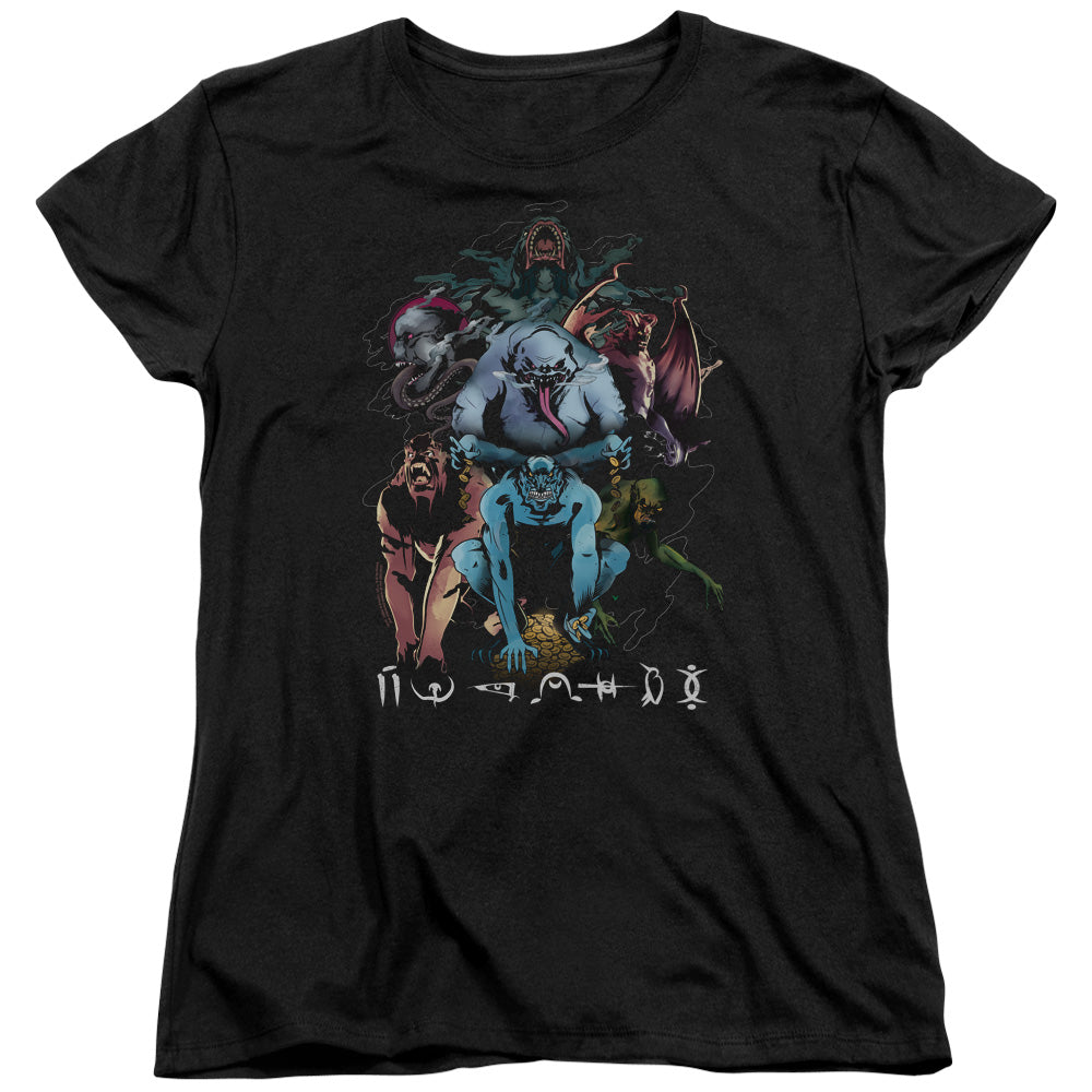 SHAZAM MOVIE/SINS - S/S WOMENS TEE - BLACK