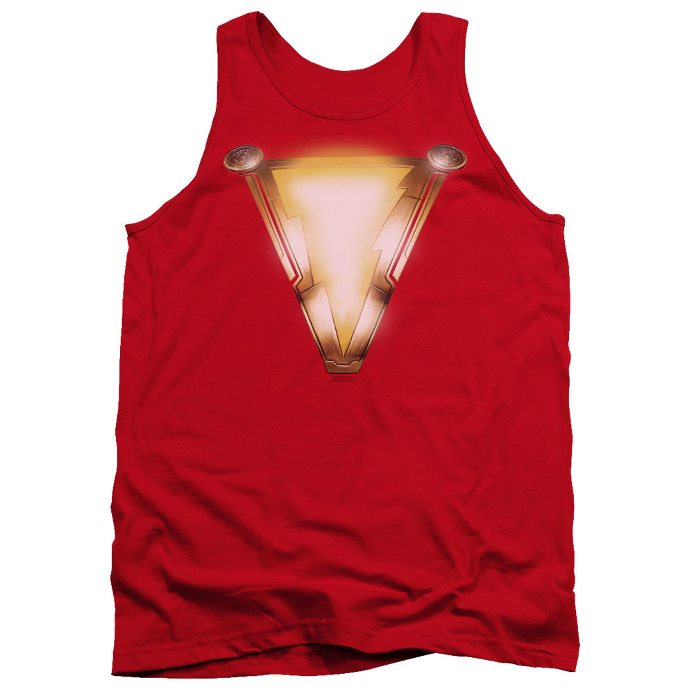 SHAZAM MOVIE/BOLT - ADULT TANK - RED