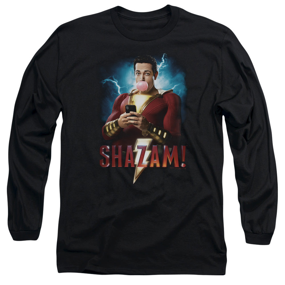 SHAZAM MOVIE/BLOWING UP - L/S ADULT 18/1 - BLACK