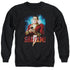 SHAZAM MOVIE/BLOWING UP - ADULT CREWNECK SWEATSHIRT - BLACK