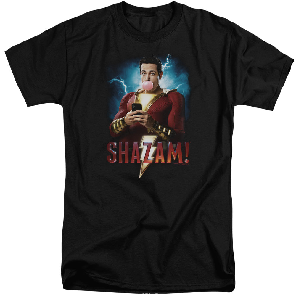 SHAZAM MOVIE/BLOWING UP - S/S ADULT TALL 18/1 - BLACK