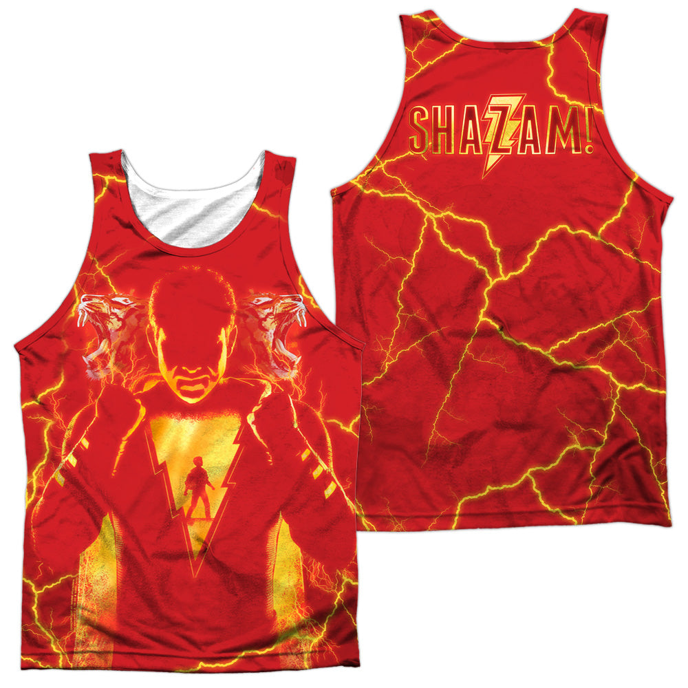 SHAZAM MOVIE/WHATS INSIDE SUB (FRONT/BACK PRINT) - ADULT POLY TANK TOP - MULTI