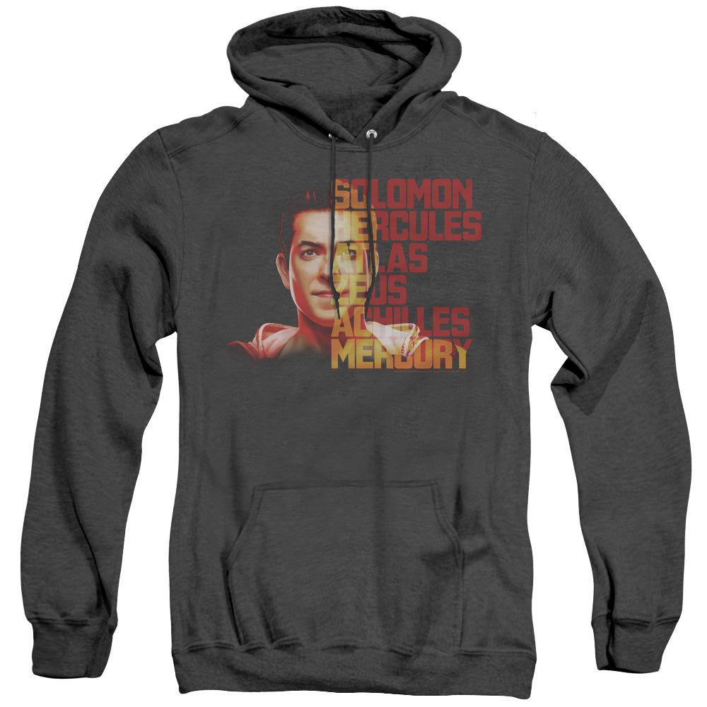 SHAZAM MOVIE/SHAZAM HOPE - ADULT HEATHER HOODIE - BLACK