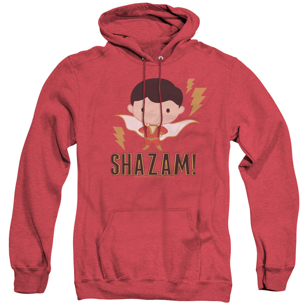 SHAZAM MOVIE/SHAZAM CHIBI - ADULT HEATHER HOODIE - RED