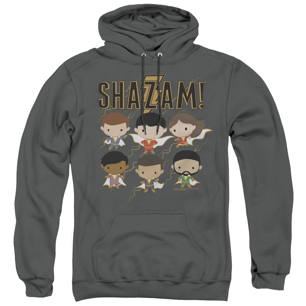 SHAZAM MOVIE/CHIBI GROUP - ADULT PULLOVER HOODIE - CHARCOAL