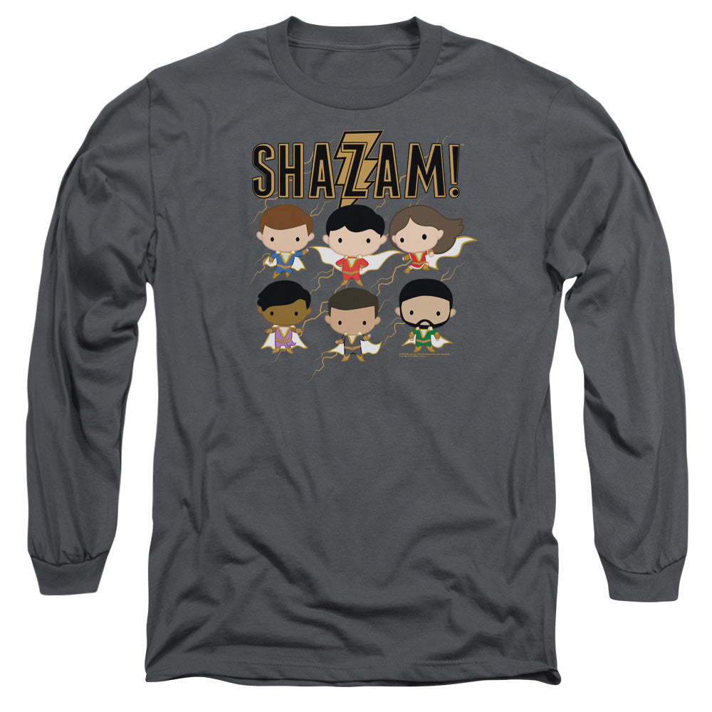 SHAZAM MOVIE/CHIBI GROUP - L/S ADULT 18/1 - CHARCOAL